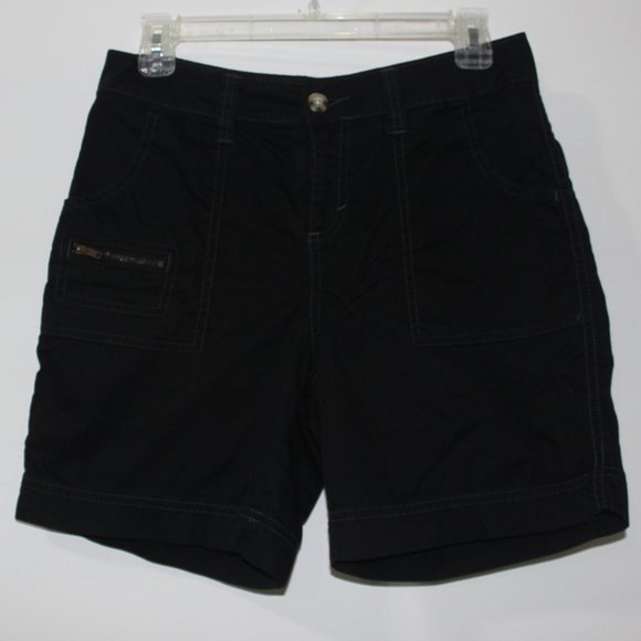 🖤 VTG Faded Glory Black Cargo Shorts Size 6 - Picture 1 of 7